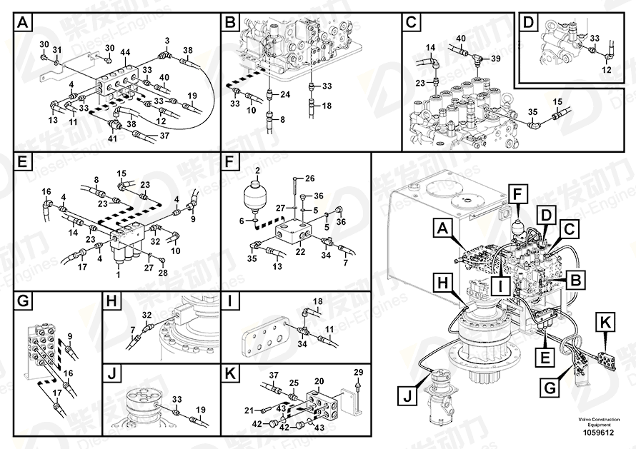 VOLVO Solenoid valve 14570438 Drawing