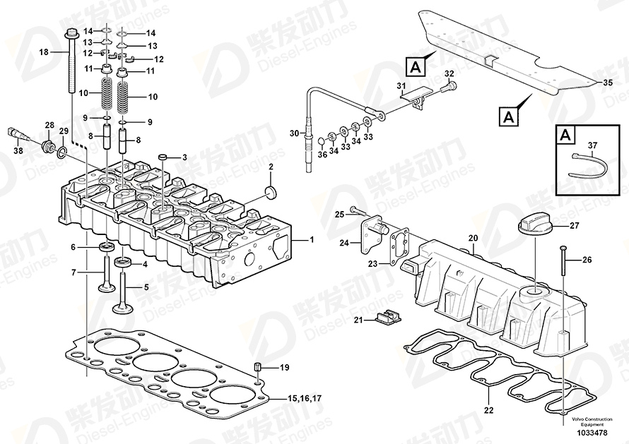 VOLVO Thrust washer 20840807 Drawing