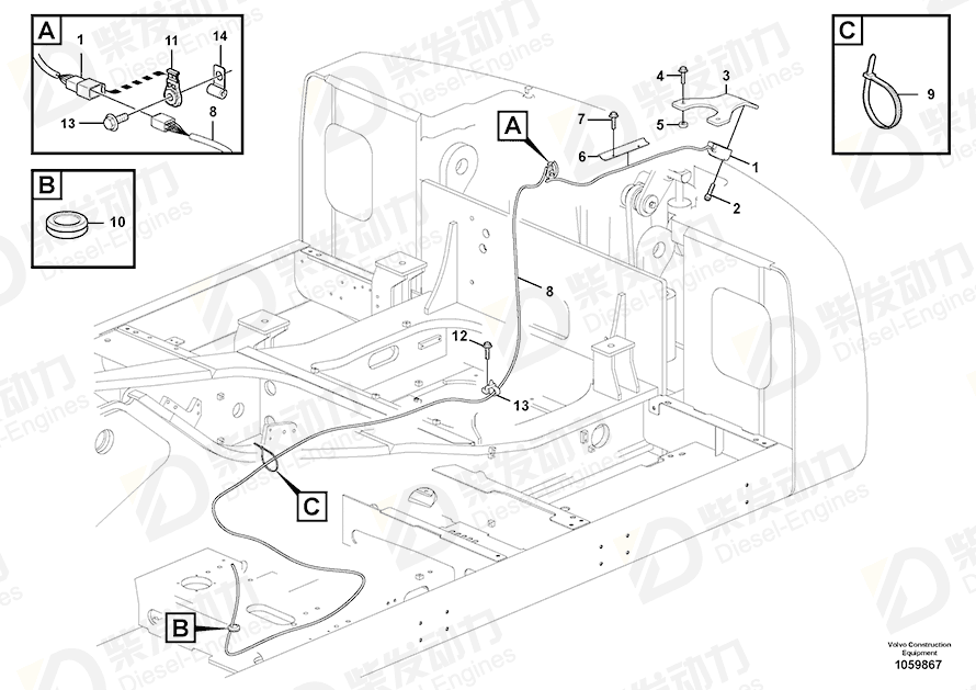 VOLVO Bracket 14612835 Drawing