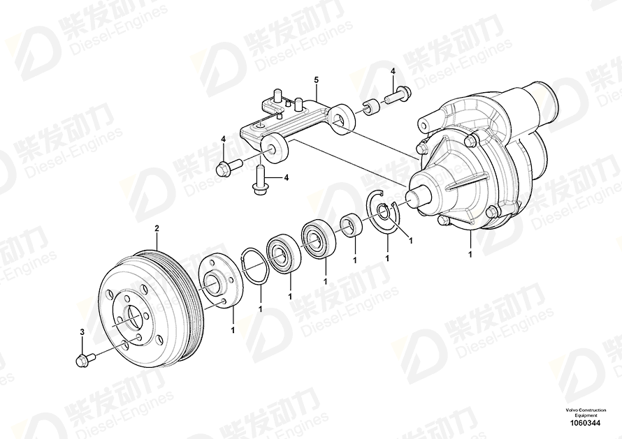 VOLVO water pump 15143576 Drawing