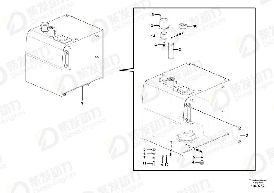 VOLVO Cap 14641479 Drawing