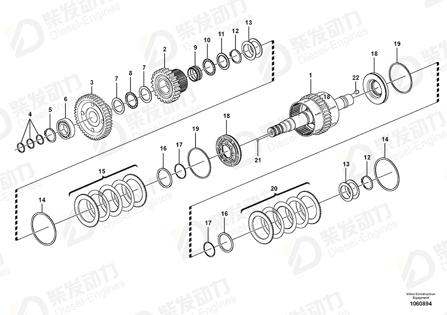 VOLVO Needle bearing 4785772 Drawing VOLVO Needle bearing 4785772 Drawing