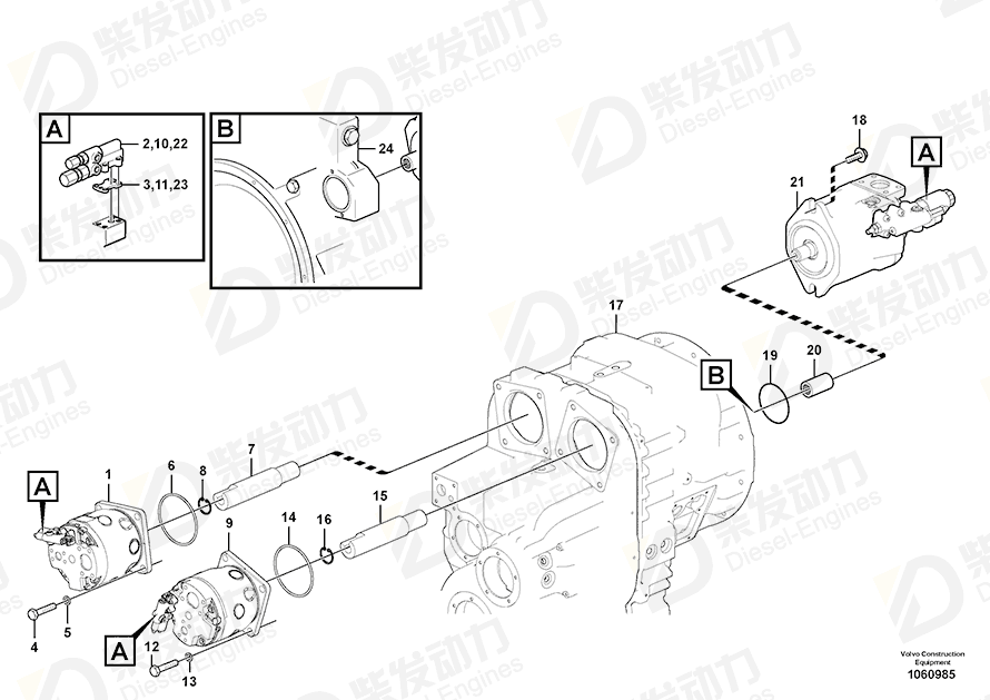 VOLVO Sealing kit 15198508 Drawing