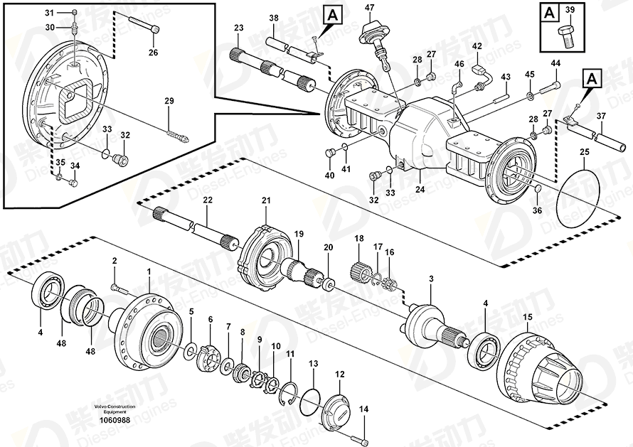 VOLVO Roller bearing 184836 Drawing