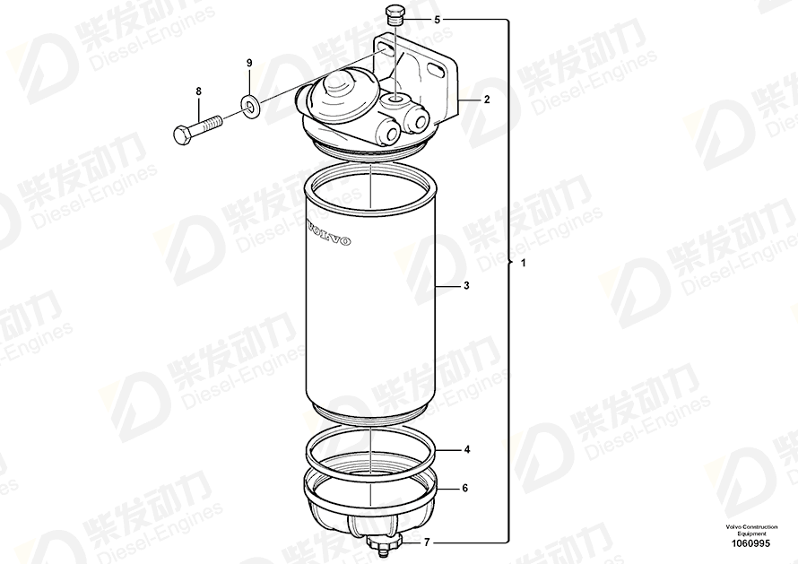 VOLVO Drain valve 11704244 Drawing