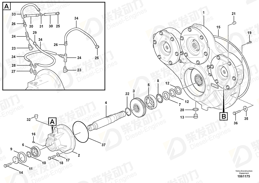 VOLVO Magnetic plug 11102187 Drawing