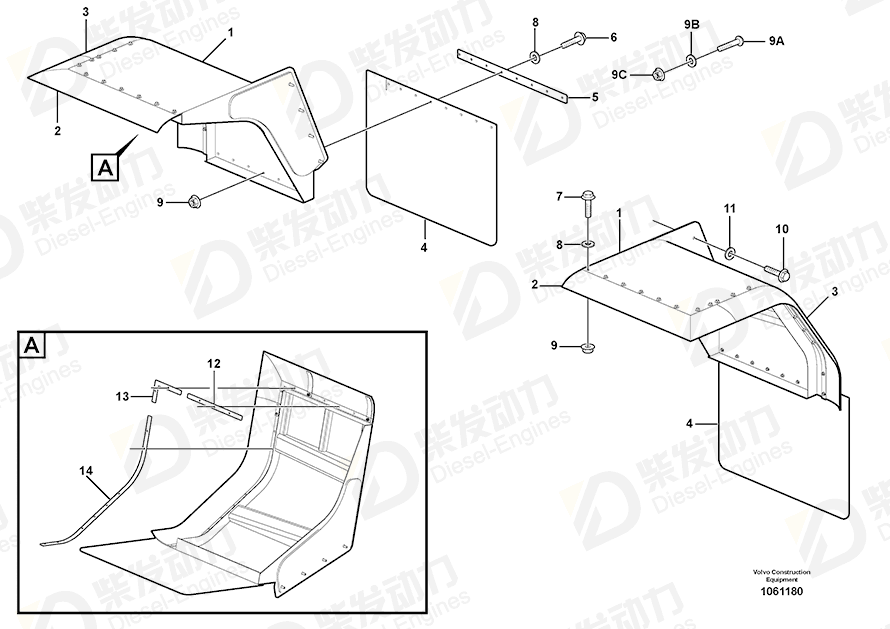 VOLVO Square neck screw 948438 Drawing VOLVO Square neck screw 948438 Drawing