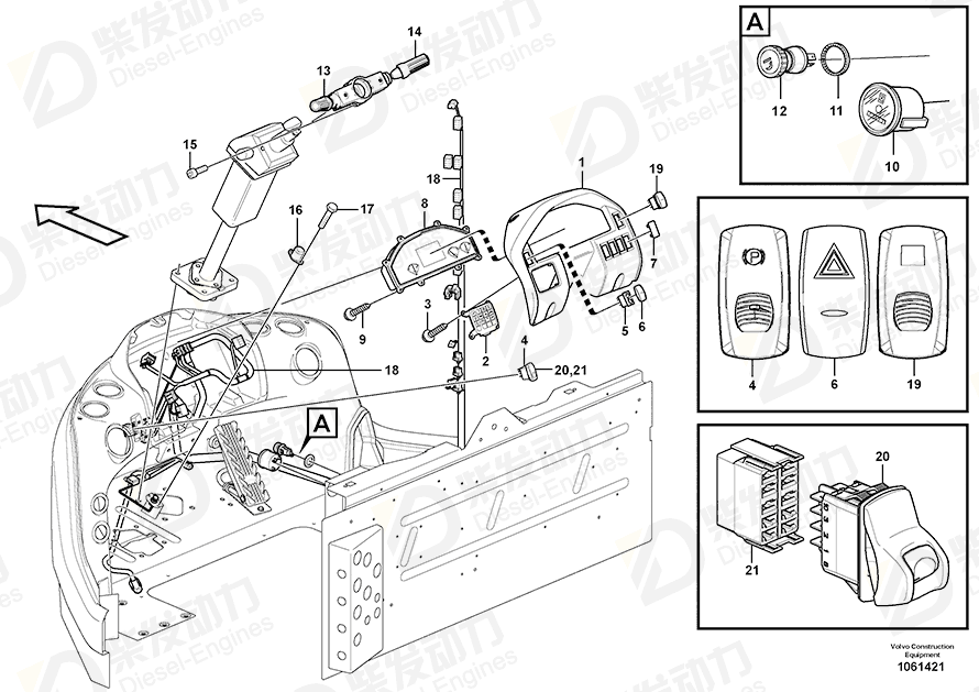 VOLVO Foot operated switch 1589502 Drawing