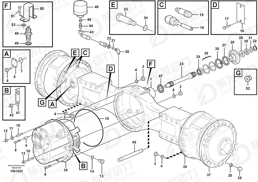 VOLVO Hexagon nut 943805 Drawing