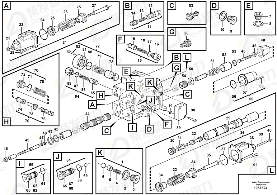 VOLVO Valve kit 15116200 Drawing