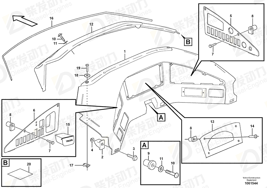 VOLVO Dashboard 15198167 Drawing