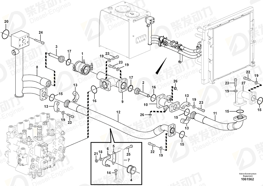 VOLVO Valve 14531083 Drawing