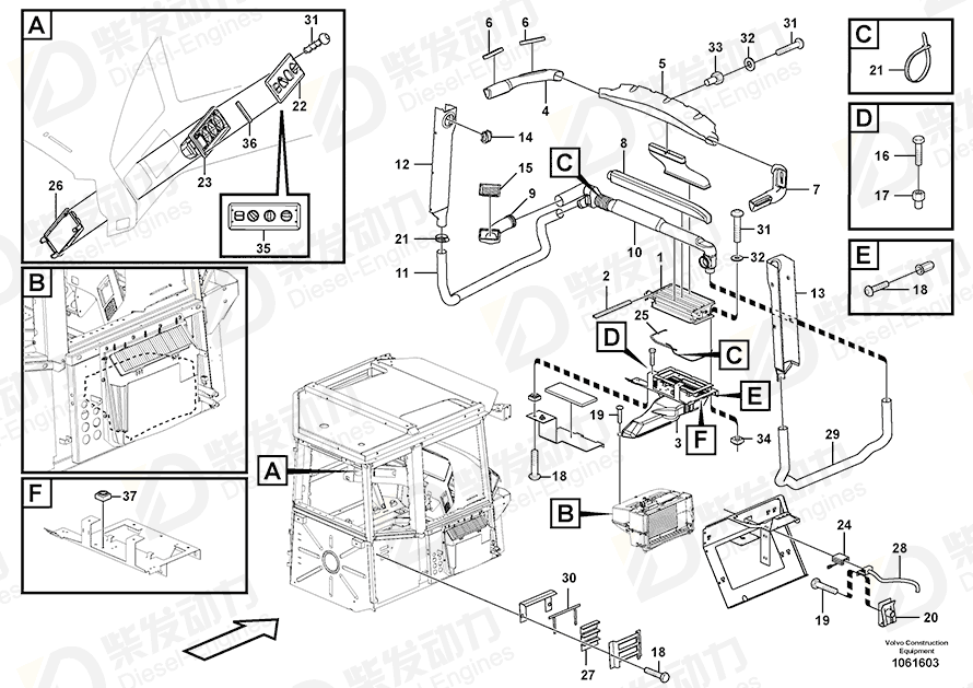 VOLVO Control panel 17201777 Drawing VOLVO Control panel 17201777 Drawing