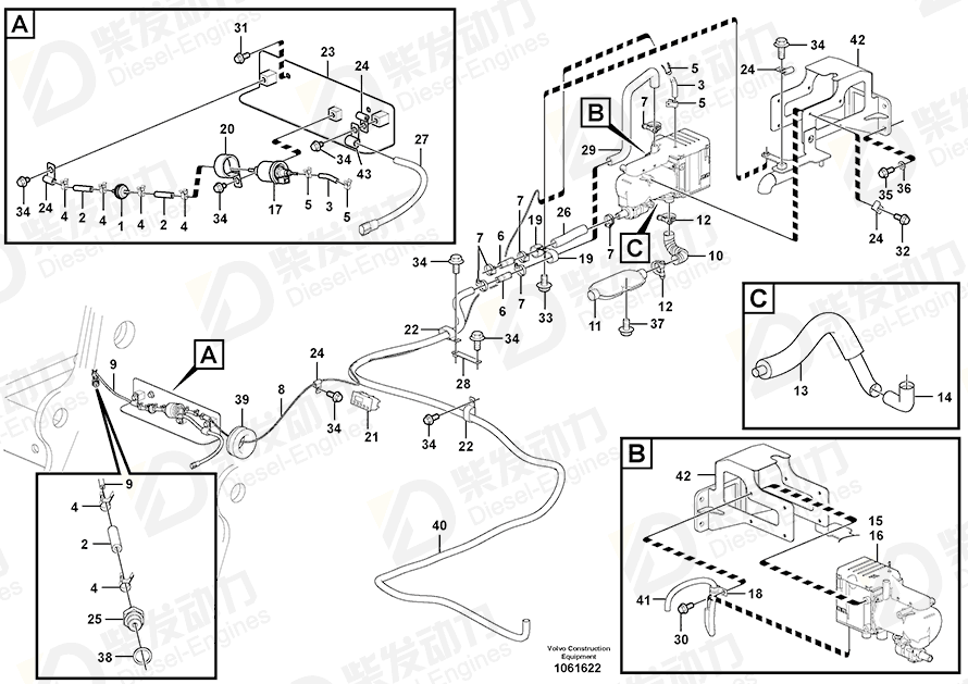 VOLVO Bracket 14607138 Drawing