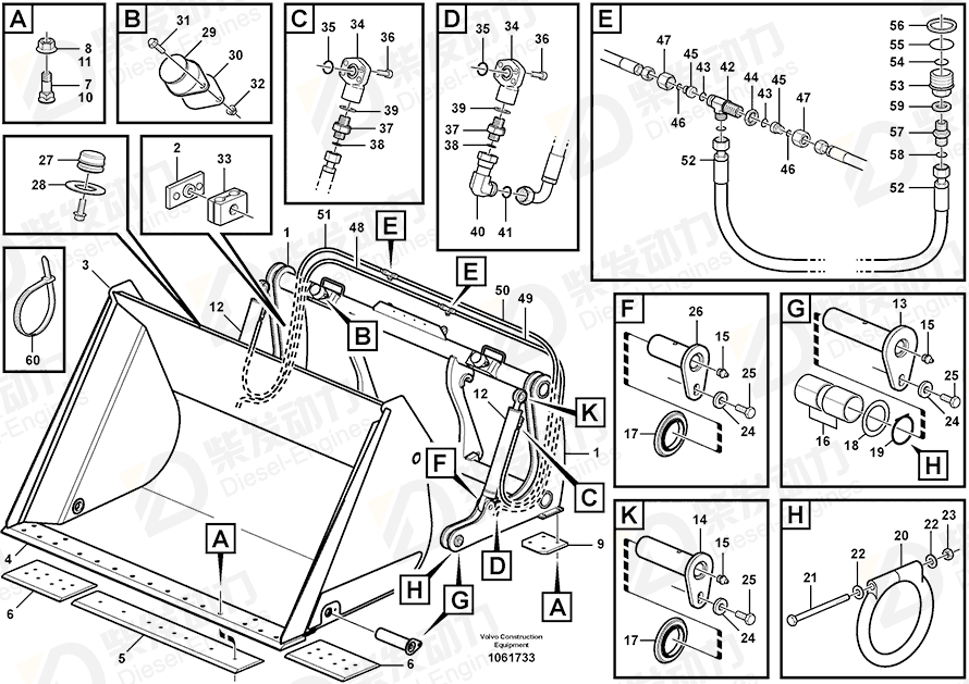 VOLVO Hose assembly 936574 Drawing VOLVO Hose assembly 936574 Drawing