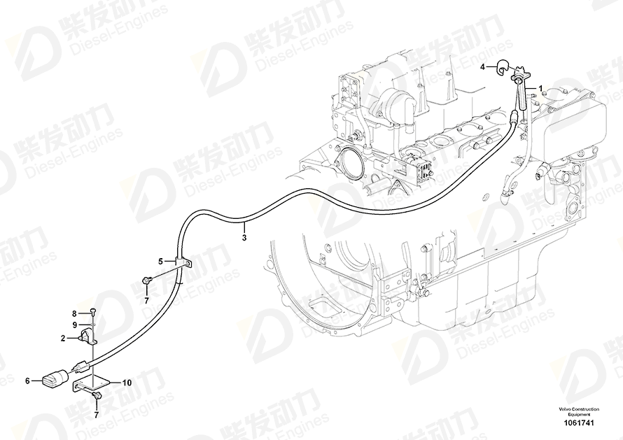 VOLVO Attaching brace 11170100 Drawing VOLVO Attaching brace 11170100 Drawing