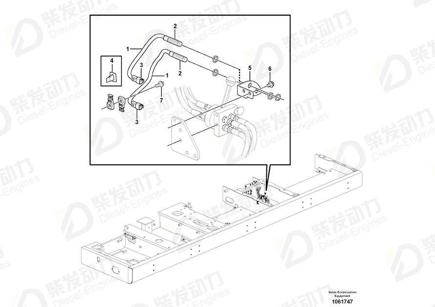 VOLVO Housing 874802 Drawing