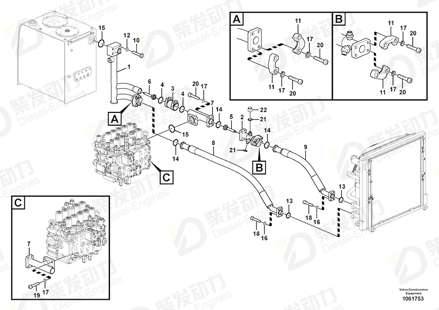 VOLVO Pipe 14555860 Drawing