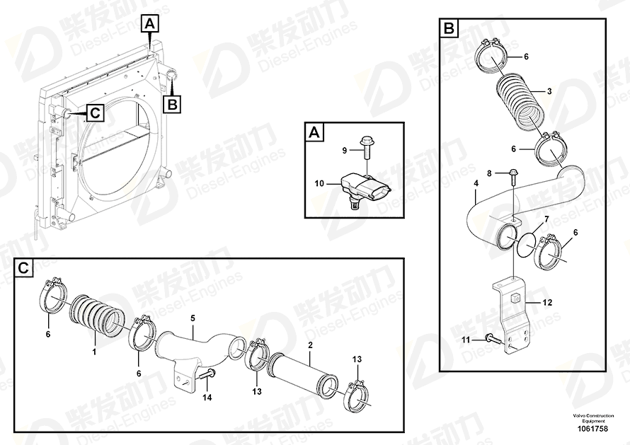 VOLVO Flange screw 13946329 Drawing