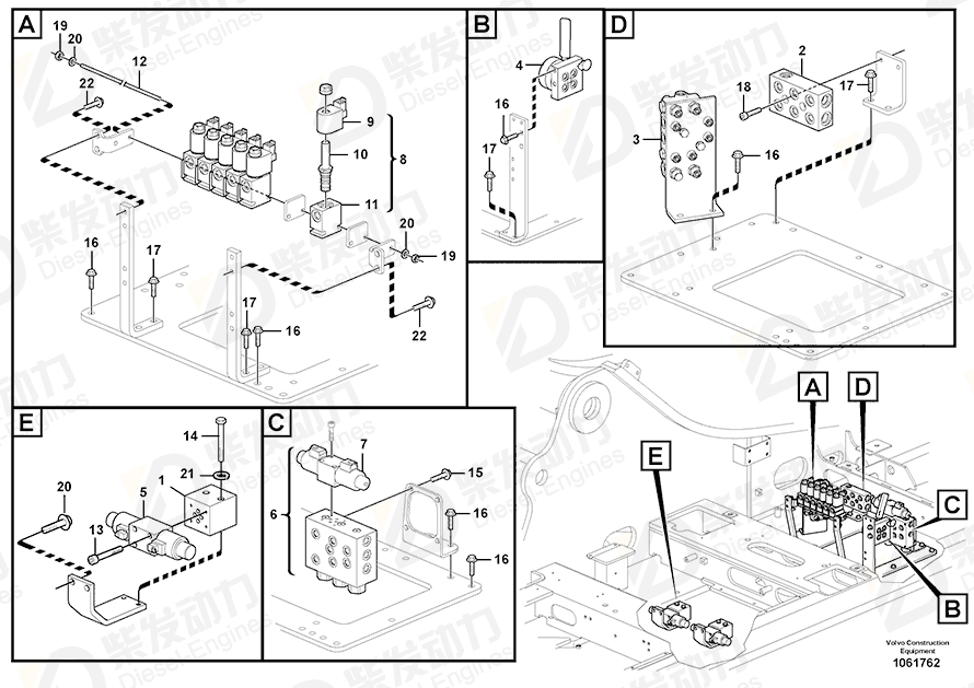 VOLVO Valve 14535687 Drawing