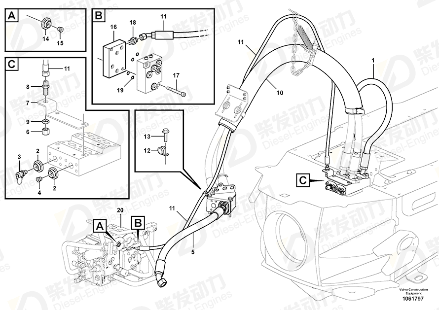 VOLVO Bracket 15649852 Drawing