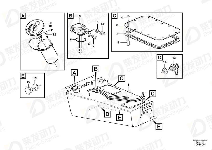 VOLVO Tank unit 17206568 Drawing