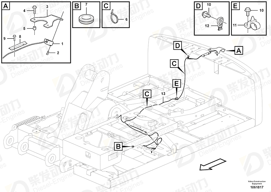 VOLVO Bracket 14612836 Drawing