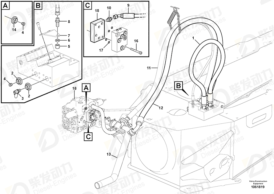 VOLVO Hex. socket screw 974101 Drawing