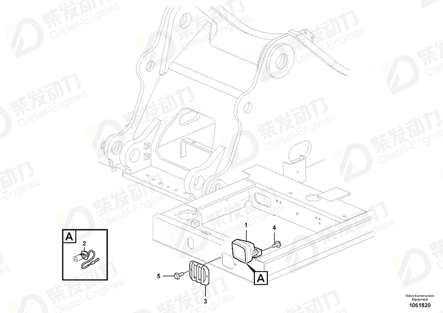 VOLVO Work lamp 14675694 Drawing