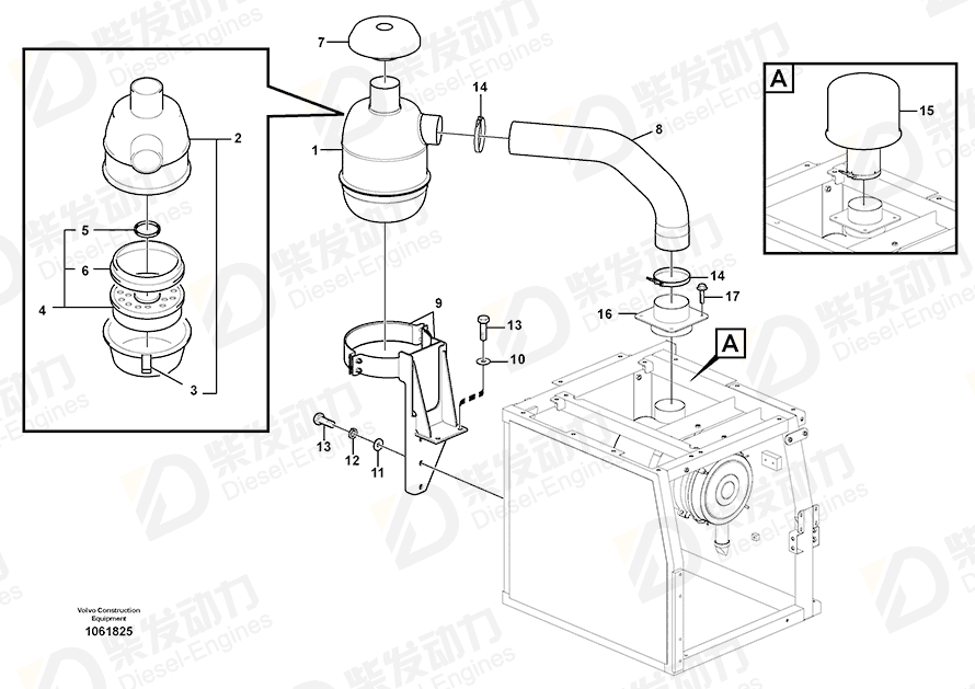 VOLVO Rain cap 14525451 Drawing