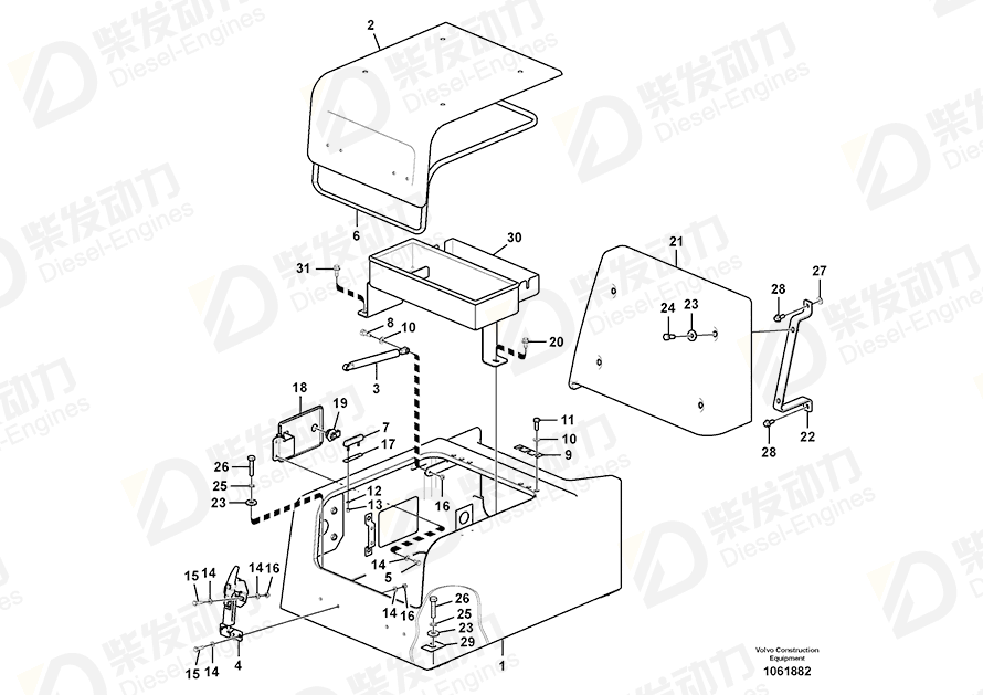 VOLVO Cover 14537076 Drawing