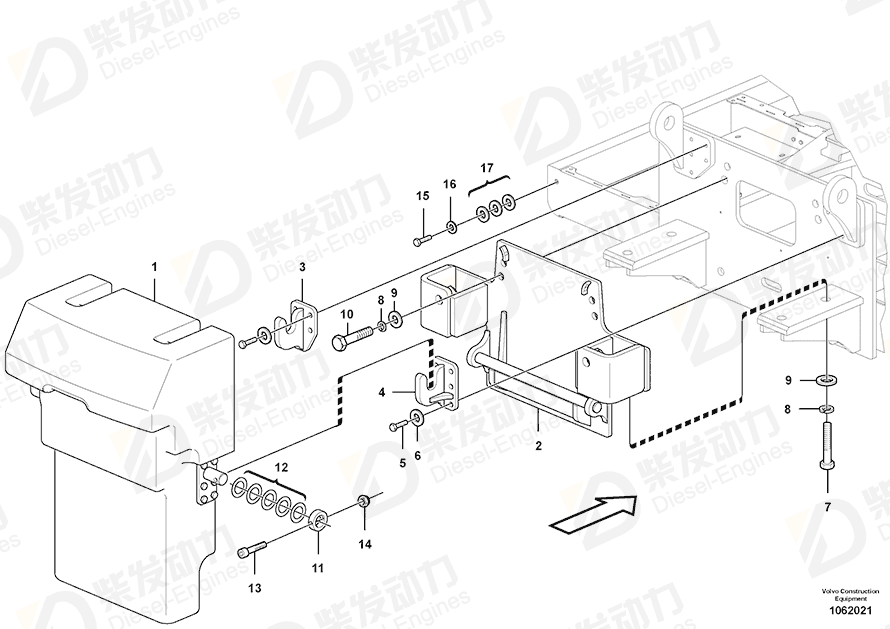 VOLVO Support 14606093 Drawing