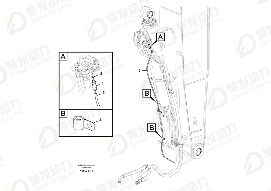 VOLVO Cable harness 14550359 Drawing