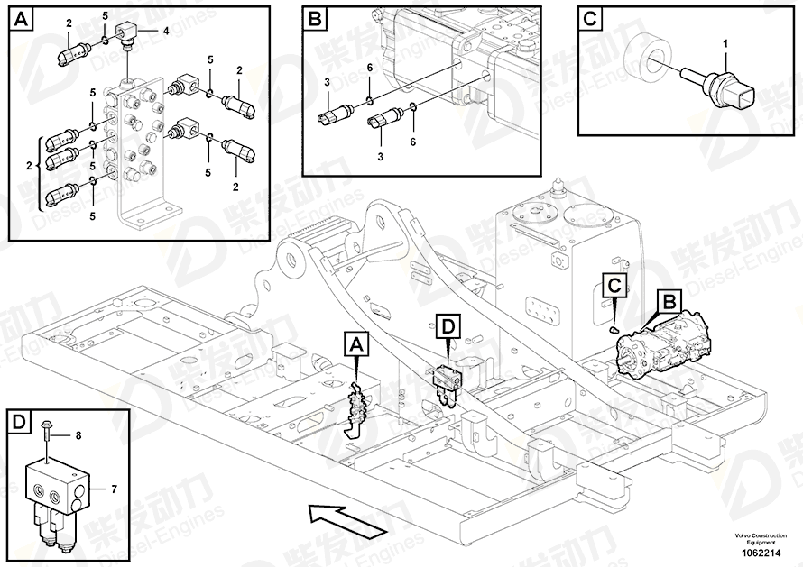 VOLVO Valve 14552608 Drawing