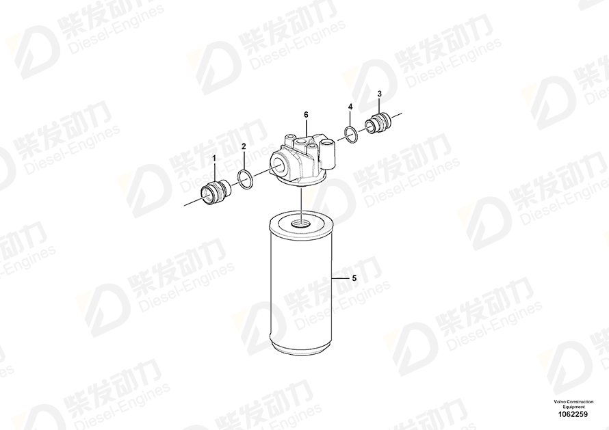 VOLVO Filter housing 21682041 Drawing VOLVO Filter housing 21682041 Drawing