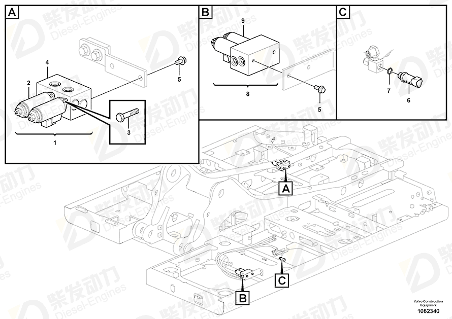 VOLVO Sensor 14560160 Drawing