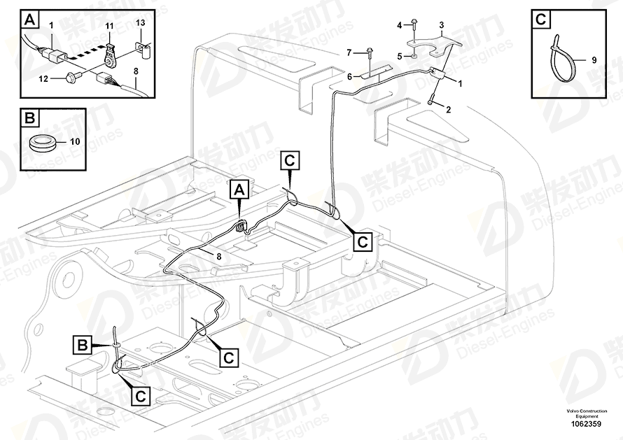 VOLVO Cover 14558972 Drawing