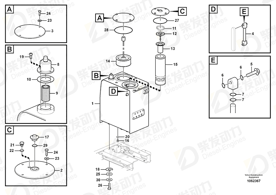 VOLVO Cover 14543340 Drawing