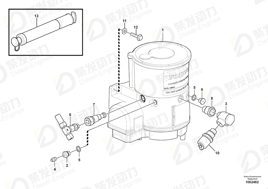 VOLVO Filter element 14389568 Drawing