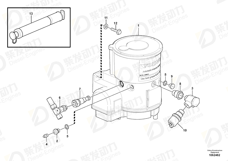 VOLVO Nipple 14389566 Drawing