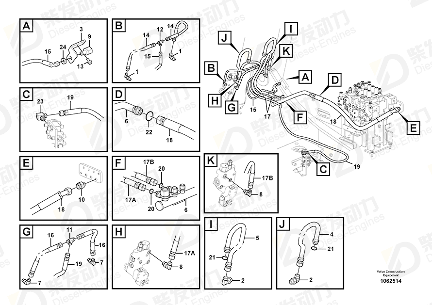 VOLVO Nipple 14608518 Drawing