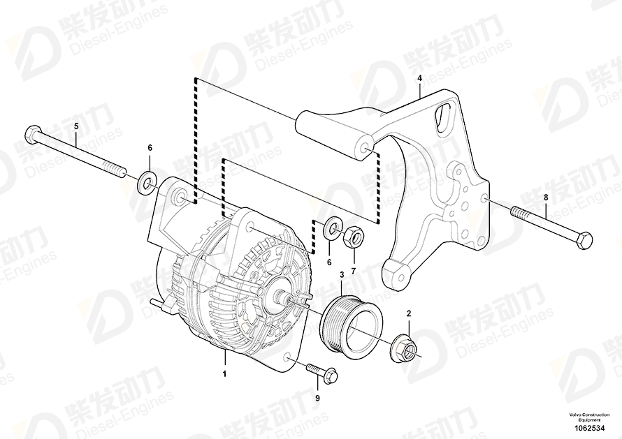 VOLVO Hexagon nut 20542497 Drawing