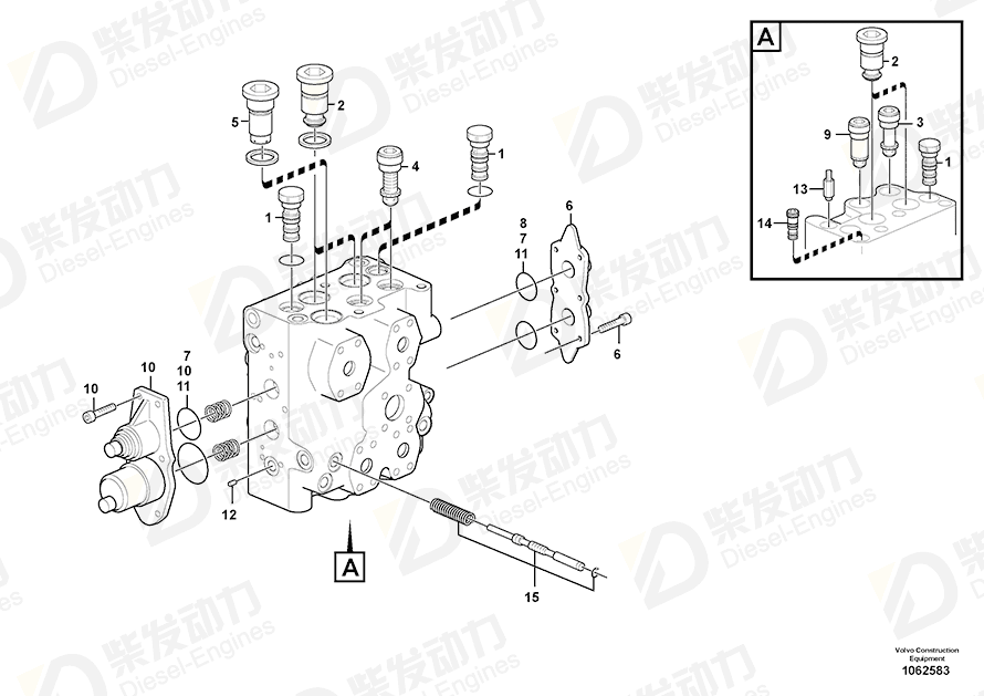 VOLVO Shuttle valve 11120104 Drawing