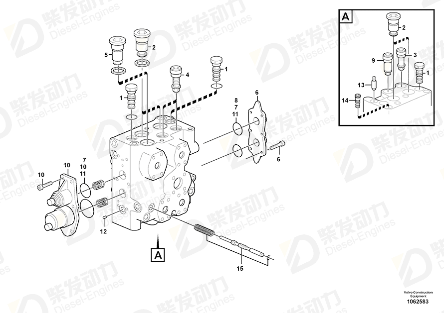 VOLVO Shuttle valve 11120104 Drawing VOLVO Shuttle valve 11120104 Drawing