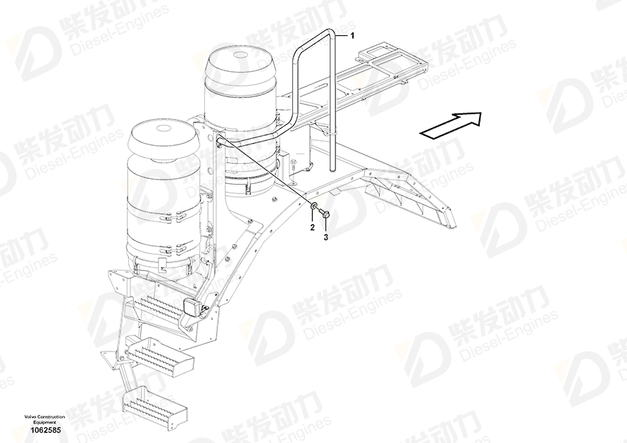 VOLVO Hand rail 16813631 Drawing