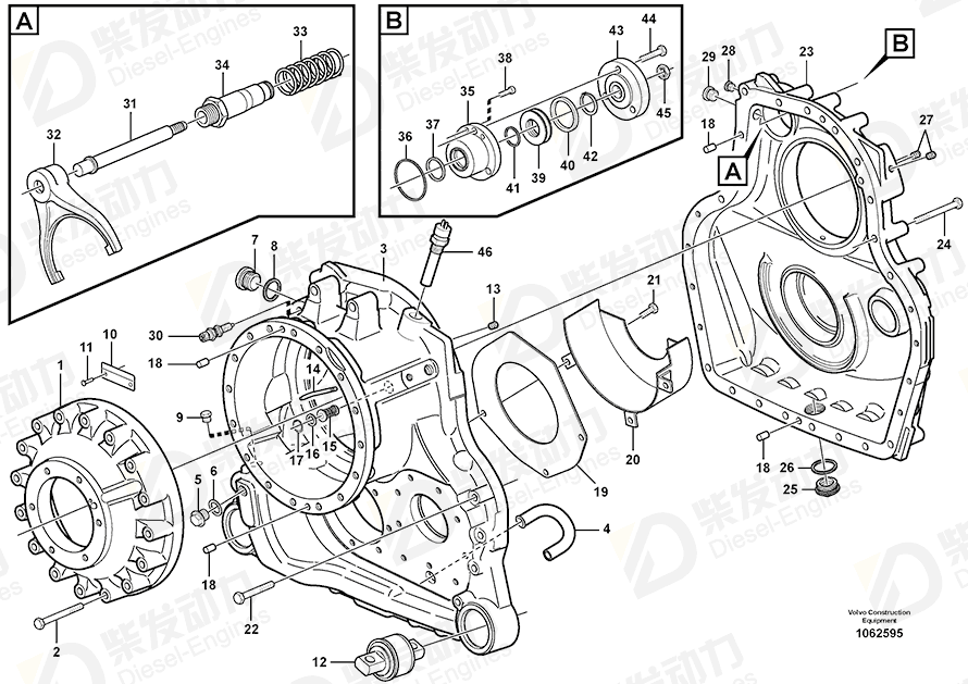 VOLVO Oil pipe 11144118 Drawing