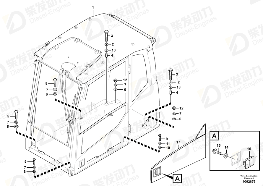 VOLVO Hexagon screw 983375 Drawing