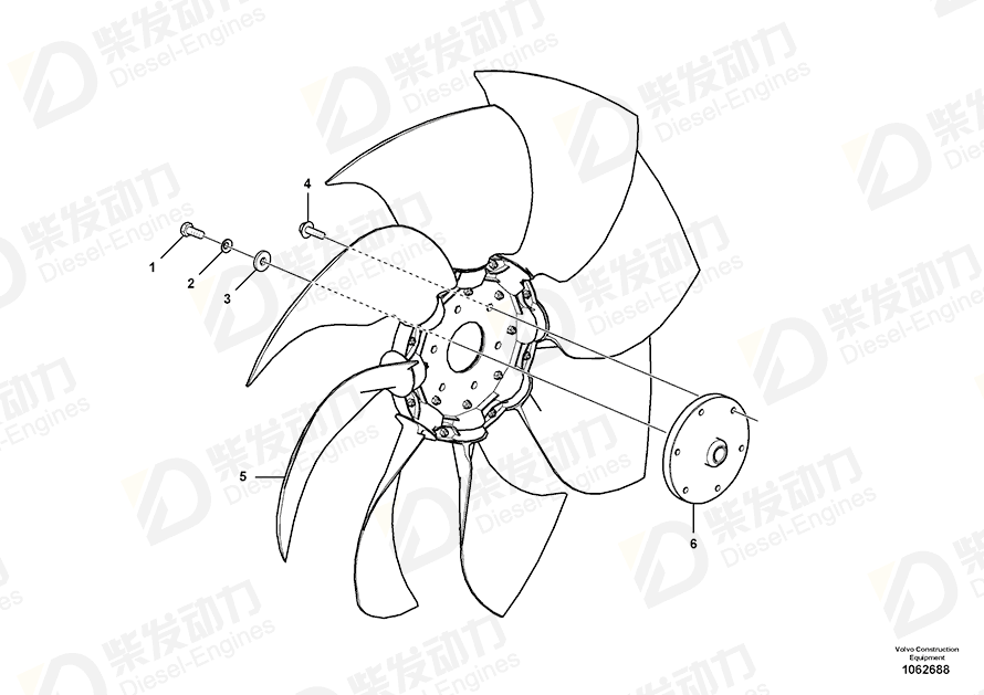 VOLVO Flange 14533033 Drawing