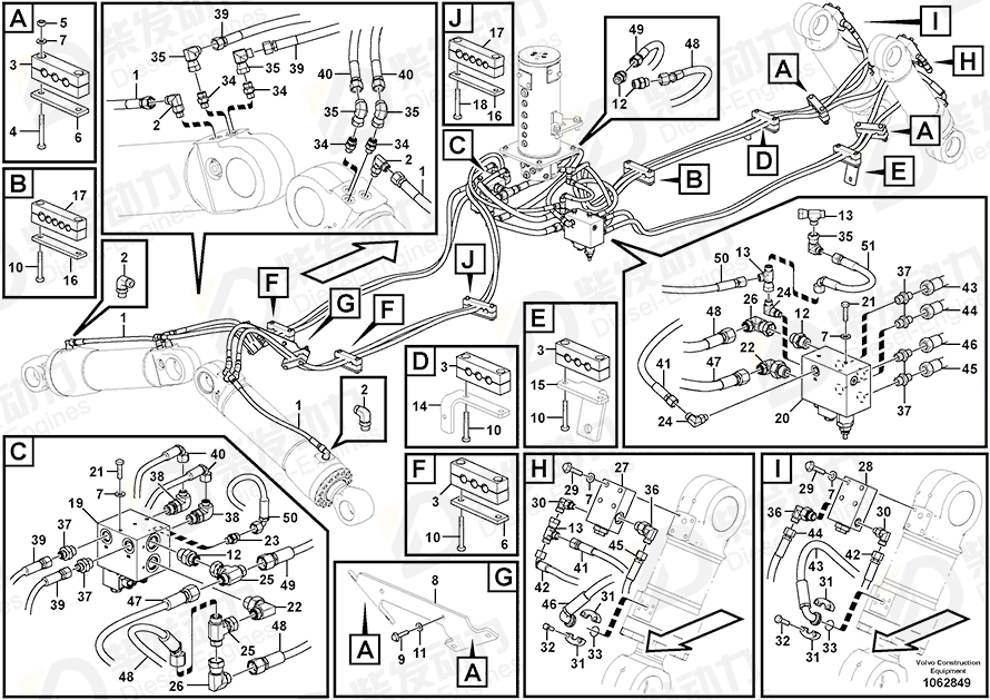 VOLVO Hose assembly 15080635 Drawing