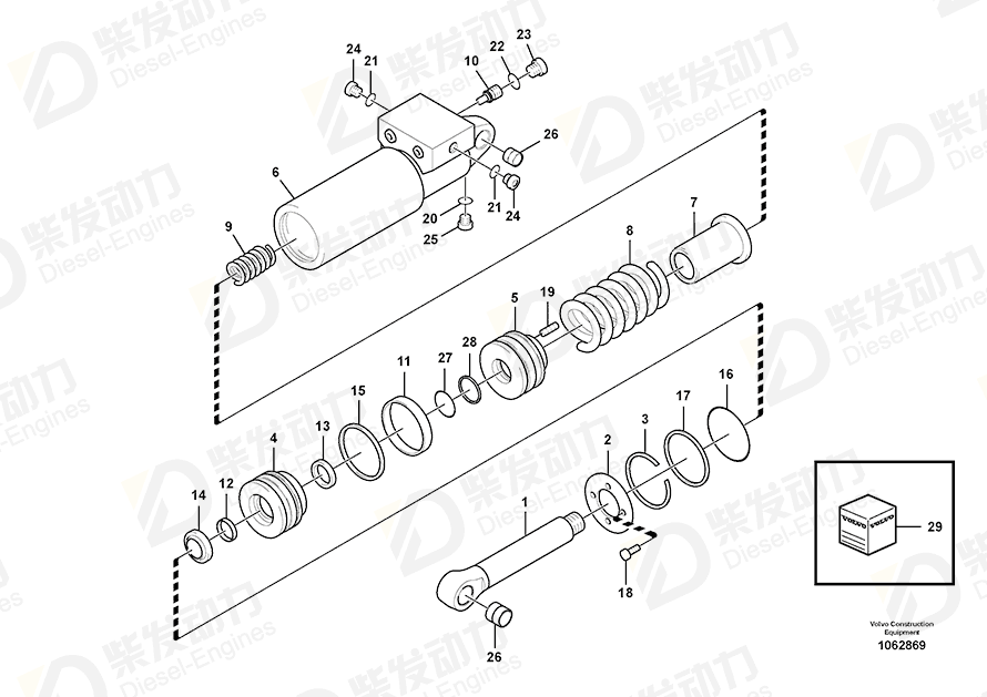 VOLVO Piston 14523124 Drawing